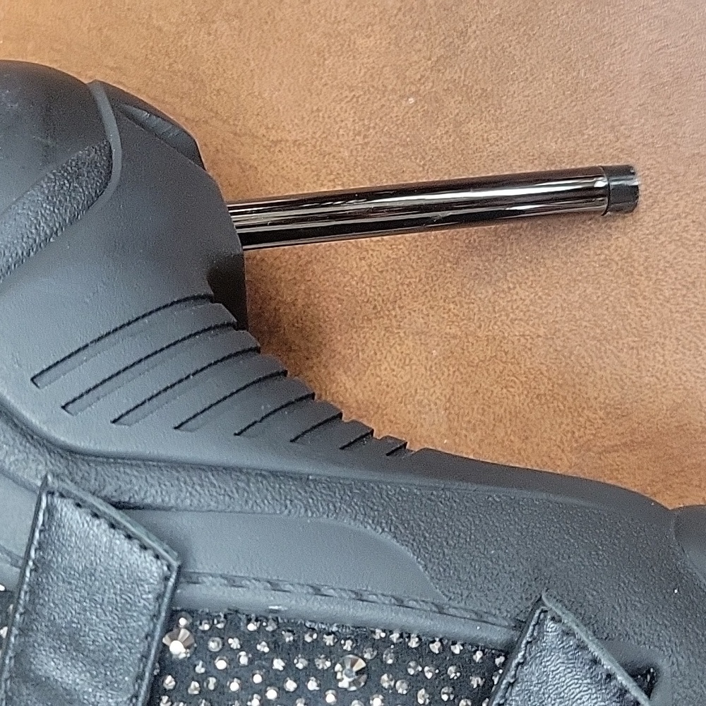 SOLD 🚨AZALE A WANG Black Studded Women's High Heel Boots - Picture 3 of 8